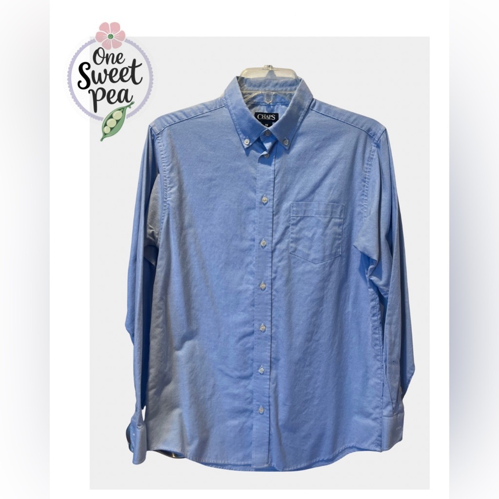 Chaps Light Blue Boys Button Down Shirt size 16